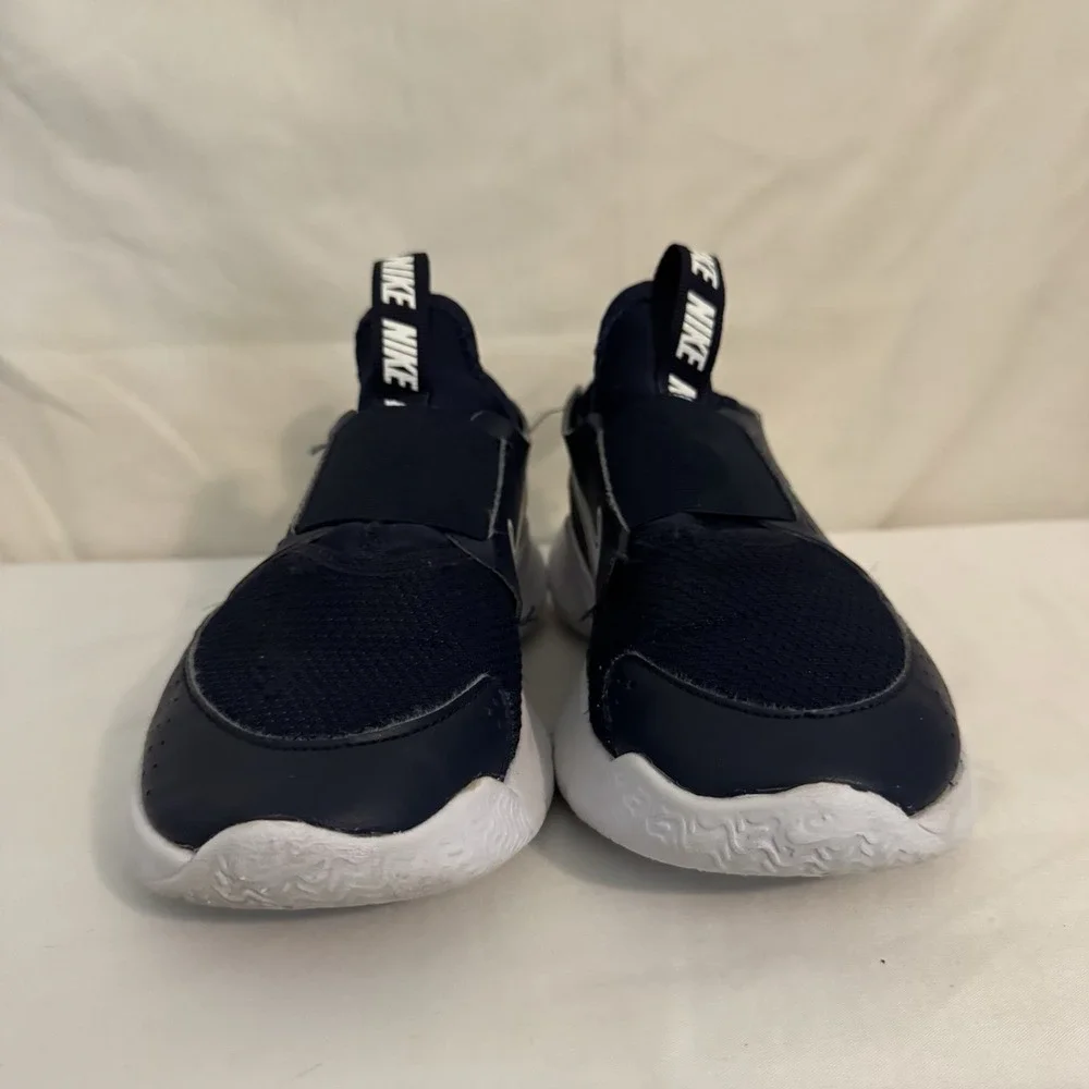 Nike Flex Runner 3 Navy Blue Sneakers No Tie Size 1.5Y